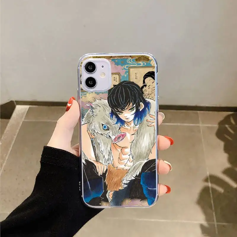

Demon Slayer Blade Comic Postcard Phone Case Transparent for iPhone 6 7 8 11 12 s mini pro X XS XR MAX Plus
