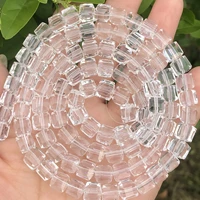 high quality white clear cube austrian crystal beads loose square shape glass beads for jewelry making diy bracelet 23468mm