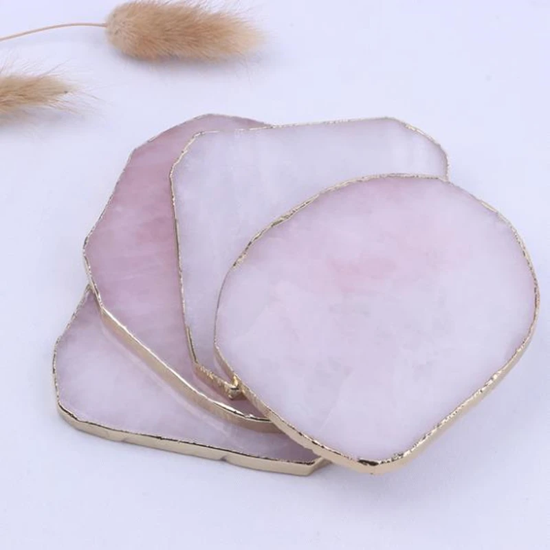 LCH скандинавский стиль Роскошный натуральный розовый кристалл подставка