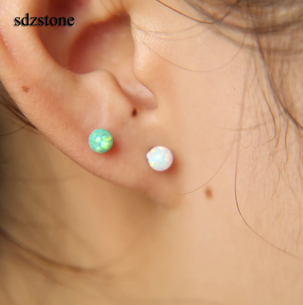 2017 брендовые Серьги с огненным опалом 4 мм серьги гвоздики натуральным