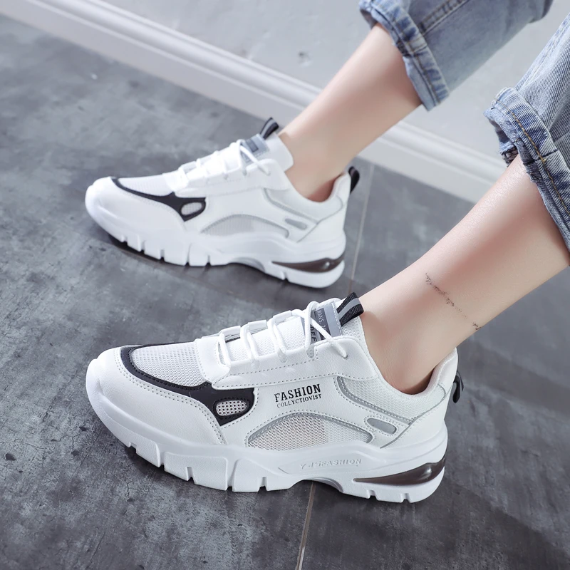 Женские кроссовки Летние дышащие для девочек Уличная обувь бега Нескользящая