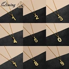 Ожерелье с цифрами для мужчин и женщин, простое колье с подвесками-цифрами для пар, подарок на день рождения ребенку, изящный возраст, 1, 2, 3, 4, 5, 6, 7, 8, 9