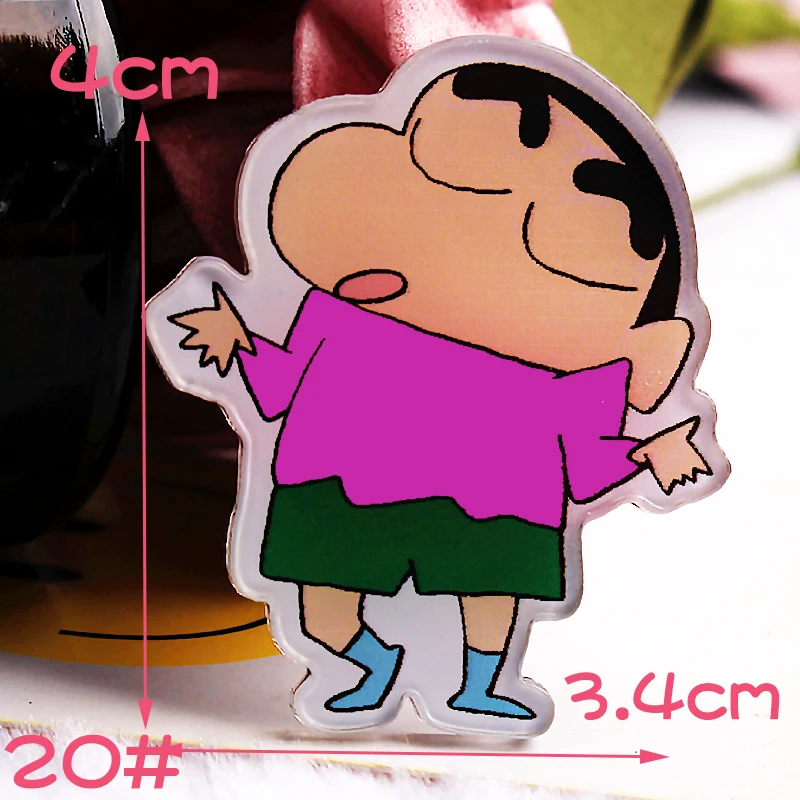 1 шт. Crayon Shin-chan мультфильм демон значки на одежду акриловые значки Kawaii значки на рюкзак булавка брошь значок Y13 - Color: Y13-20
