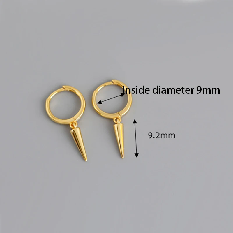 

New Fashion 925 Sterling Silver Delicate Spike Drop Earrings Luxury Women Elegant Simple Beautiful Earring Jewelry