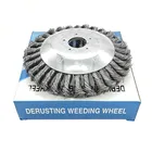 Головка триммера для травы, стальная проволока, колесная щетка, сплав, лоток для прополки, скребок, удаление корней травы, запчасти для резака травы