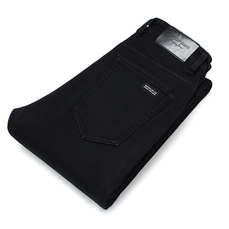 

Classic Advanced Stretch Black Jeans New Style Business Fashion Denim Slim Fit Biker Jean Trousers Male Brand Pants Overalls