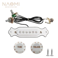 naomi pre wired sound hole magnetic pickup 6 string single coil magnetic harness with knobs pots for electric cigar box guitar