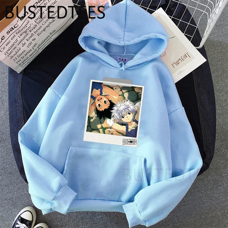 

Japanese Anime Men women Hoodies Hunter X Hunter Killua Zoldyck Gon Kurapika Funny Manga Harajuku Ulzzang Long Sleeve Pullovers