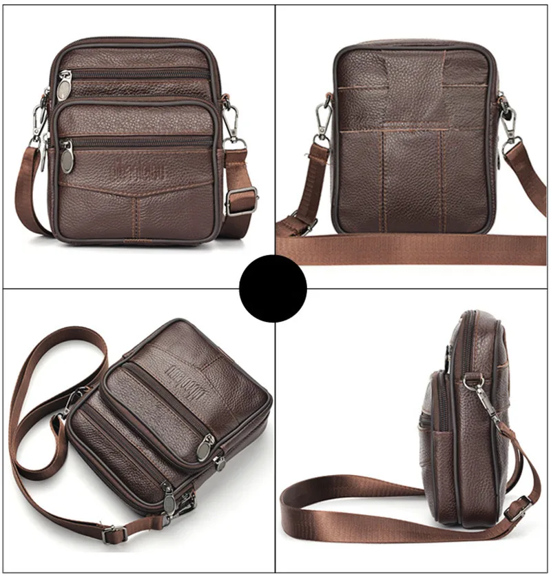 

Новинка 2023, мужская кожаная поясная сумка, многофункциональная женская сумка, сумка на голову из воловьей кожи, Мужская нагрудная сумка, сум...