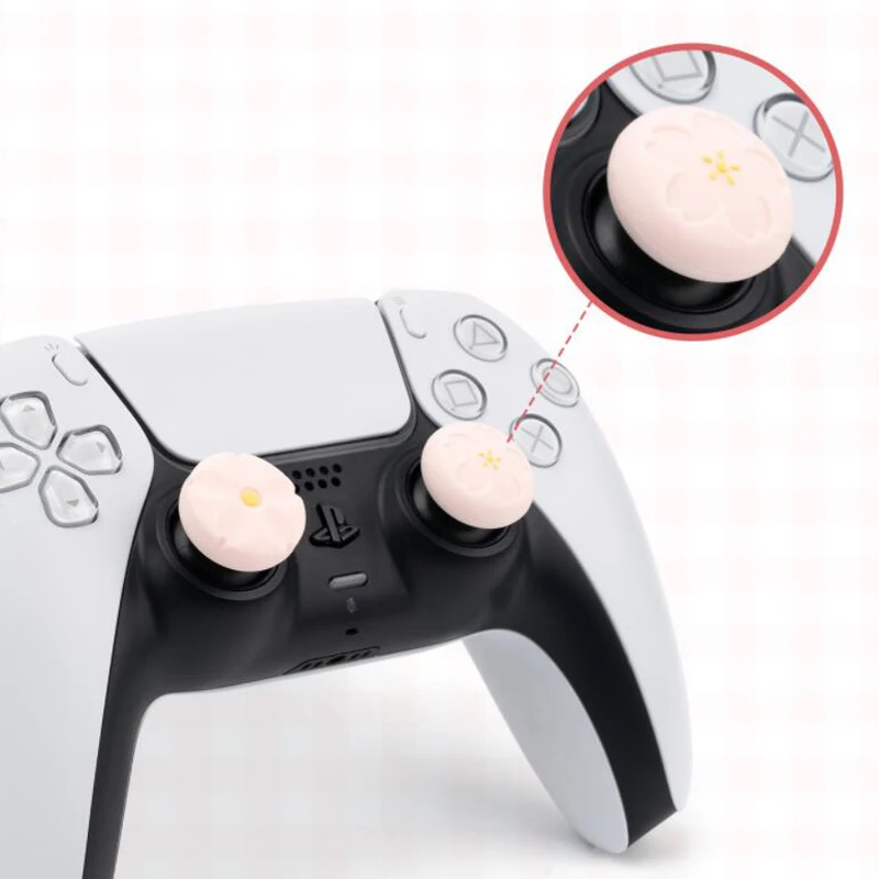 Чехол для джойстика Girl Pink Sakura Thumb Stick Grip Cap Sony Playstation 5/4/3 PS5/PS4/PS3/Xbox 360/Switch Pro - купить по