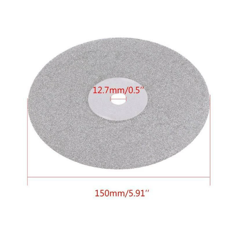 

6/4 Inch 150/100mm Diamond Coated Flat Lap Disc Jewelry Polish Grinding Wheel HVR88
