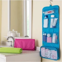 foldable toiletry storage bag home high capacity canvas hanging sack portable multifunctional cosmetic pouch closet organizer
