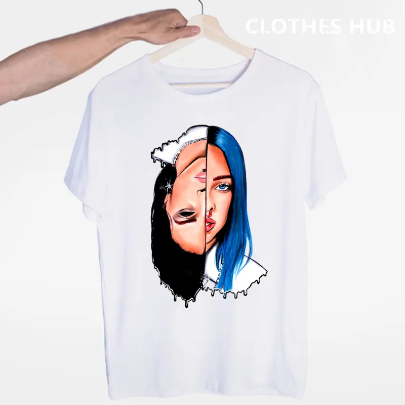 Billie Eilish футболка с круглым вырезом и короткими рукавами Летняя Повседневная модная футболка унисекс для мужчин и женщин