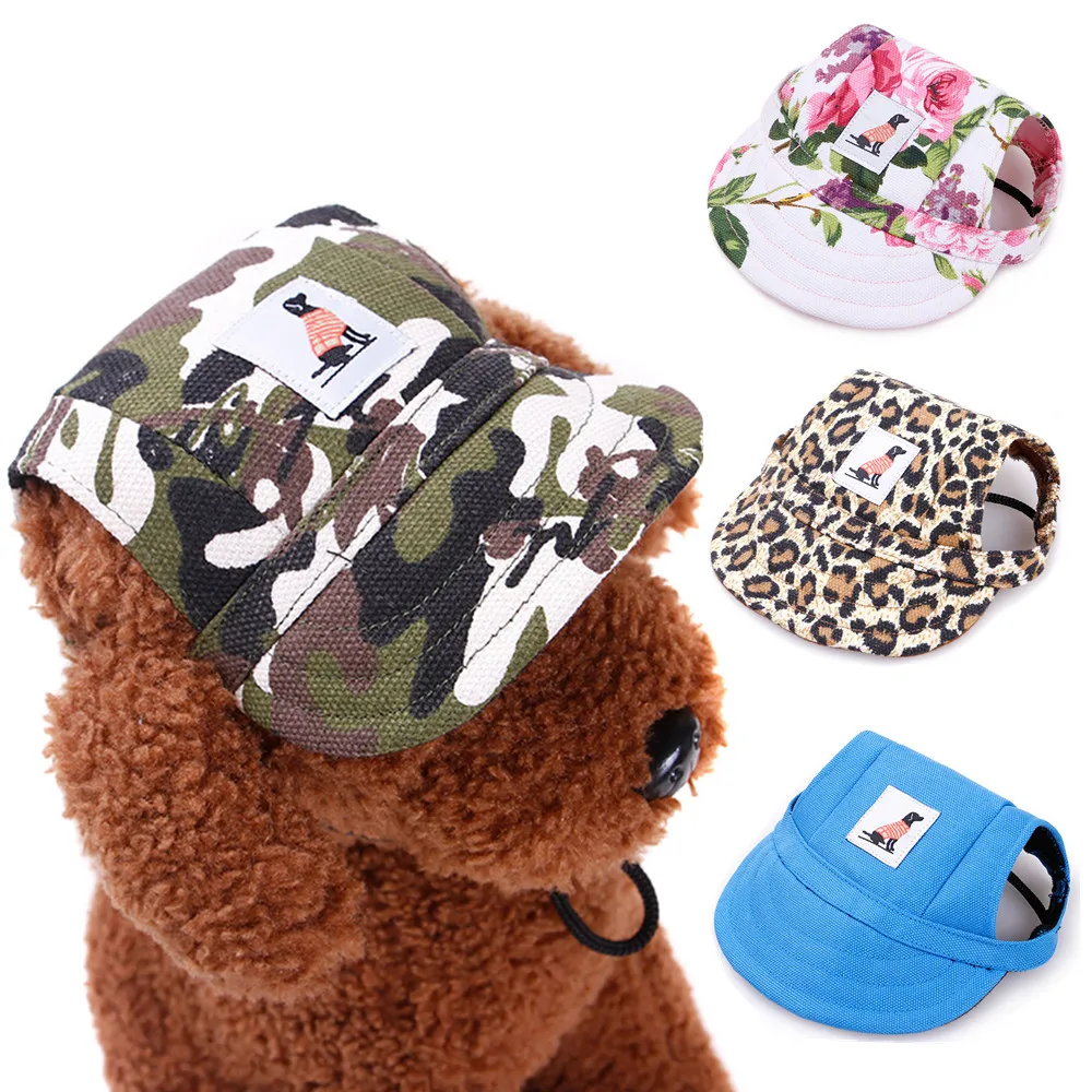 Регулируемая шляпа от солнца для домашних животных с отверстиями ушей