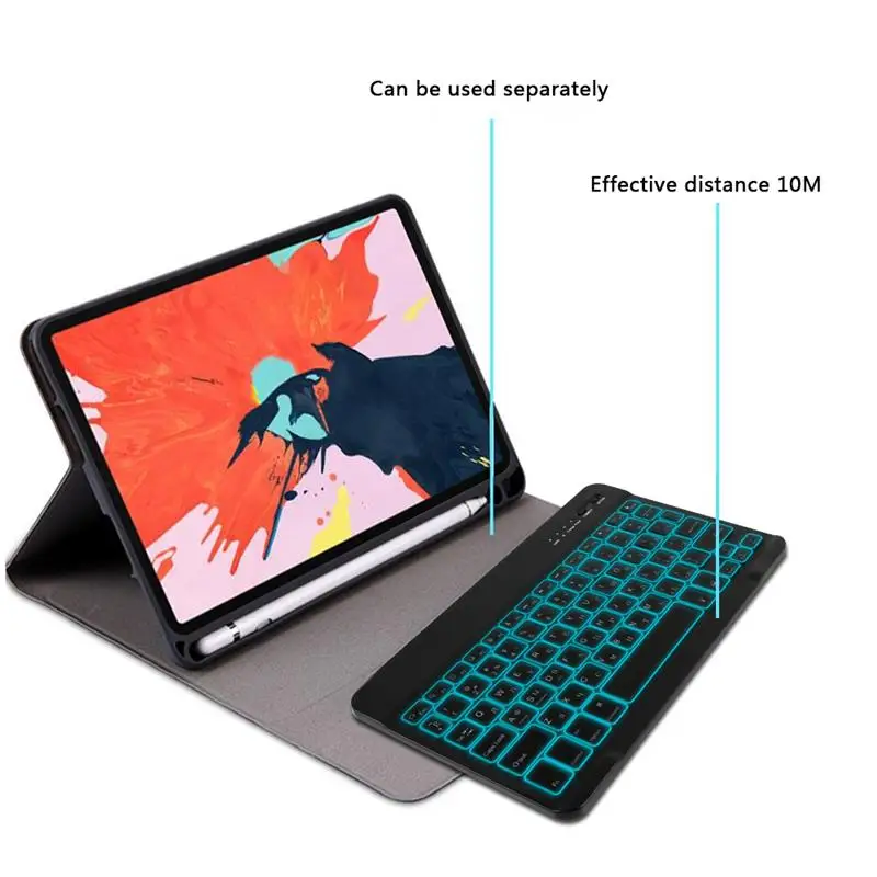 Чехол для iPad Pro 11 дюймов 2020 клавиатура с карандашом русская Bluetooth подсветкой умный