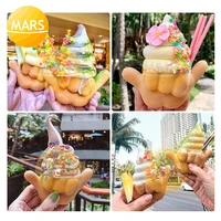 Hawaii Shaka Boom Taiyaki Ice Cream Waffle Cone Maker Pineapple Dole Whip Shaka-boom Sweet Machine