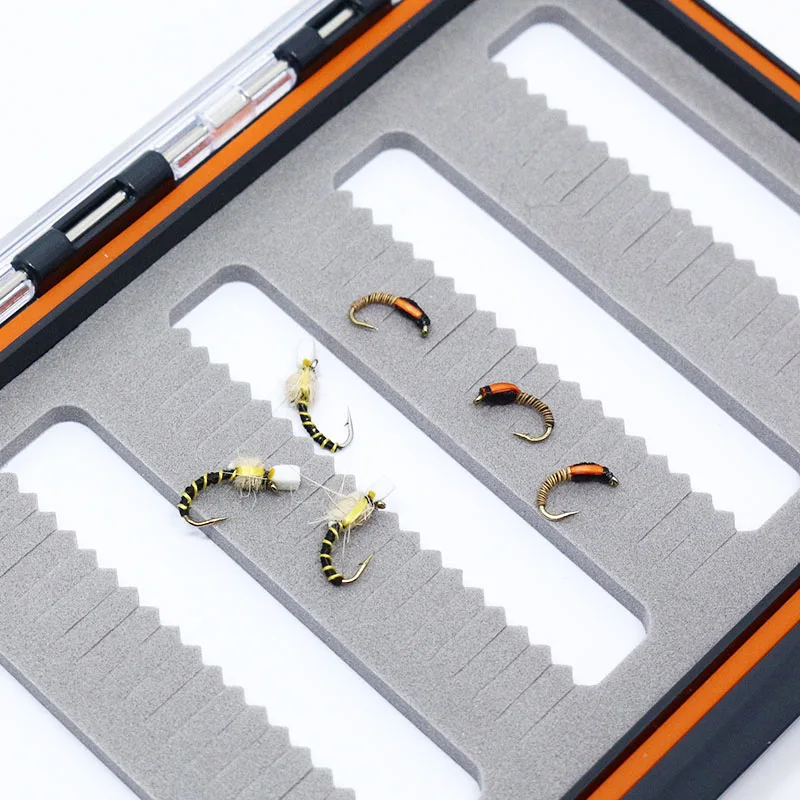 

6pcs panfish fly fishing flies two styles assorted 14#Midges larvae& 16#mosquito larva emergers fly traffic quilled body buzzers