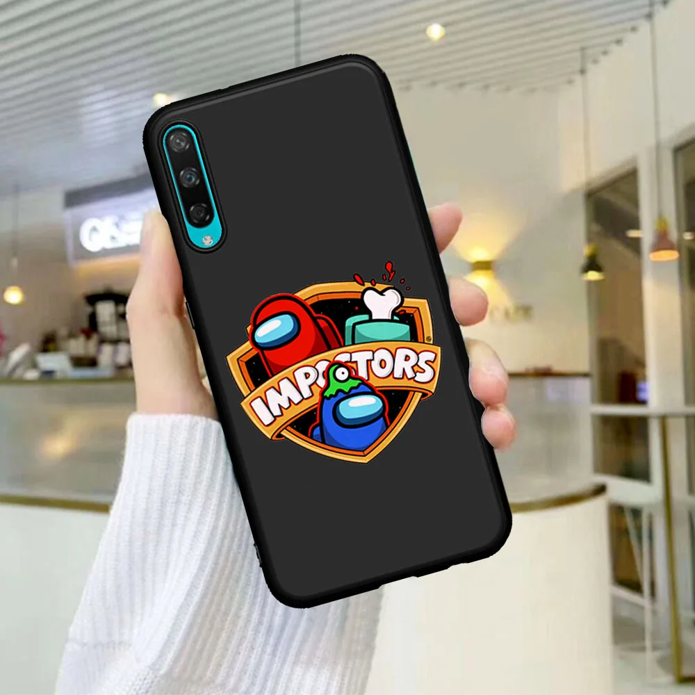 

2021 Funny game Among us Cartoon Black Phone Case For Huawei Honor 20 30 Lite 8 9 10 Lite 8X 8C 9X V20 10i 20i 8S 8A 30 Pro 30S