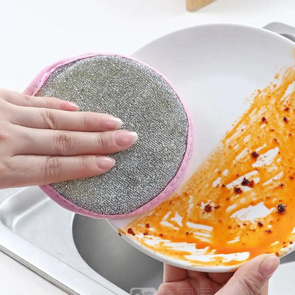 

Nylon Pan Pot Dish Brush Cleaning Tools Clean Sponge Dishwashing Brushes Scouring Pad Cleaning Sponge Kitchen Dishcloth