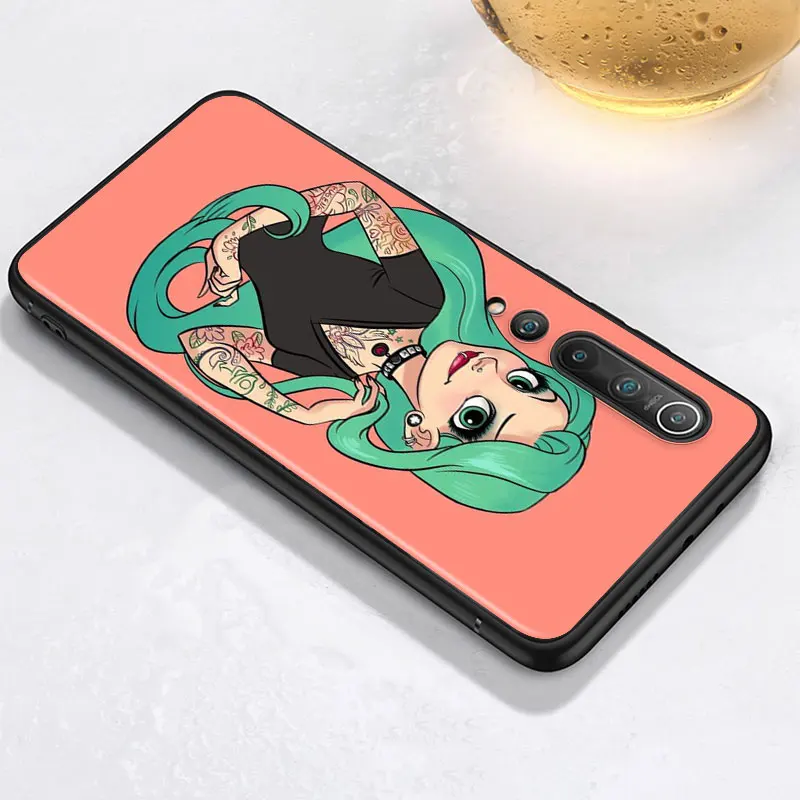 Silicone Black TPU Cover Disney Princess Tattoo For Xiaomi Mi 11 11i 10i 10T 10 9T 9SE 8 Ultra Lite Pro 5G Soft Phone Case | Мобильные