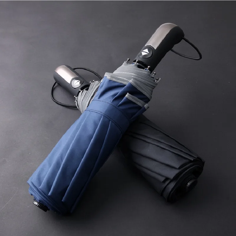 Автоматический зонт складной деловой Зонт с отражающими полосками зонты от