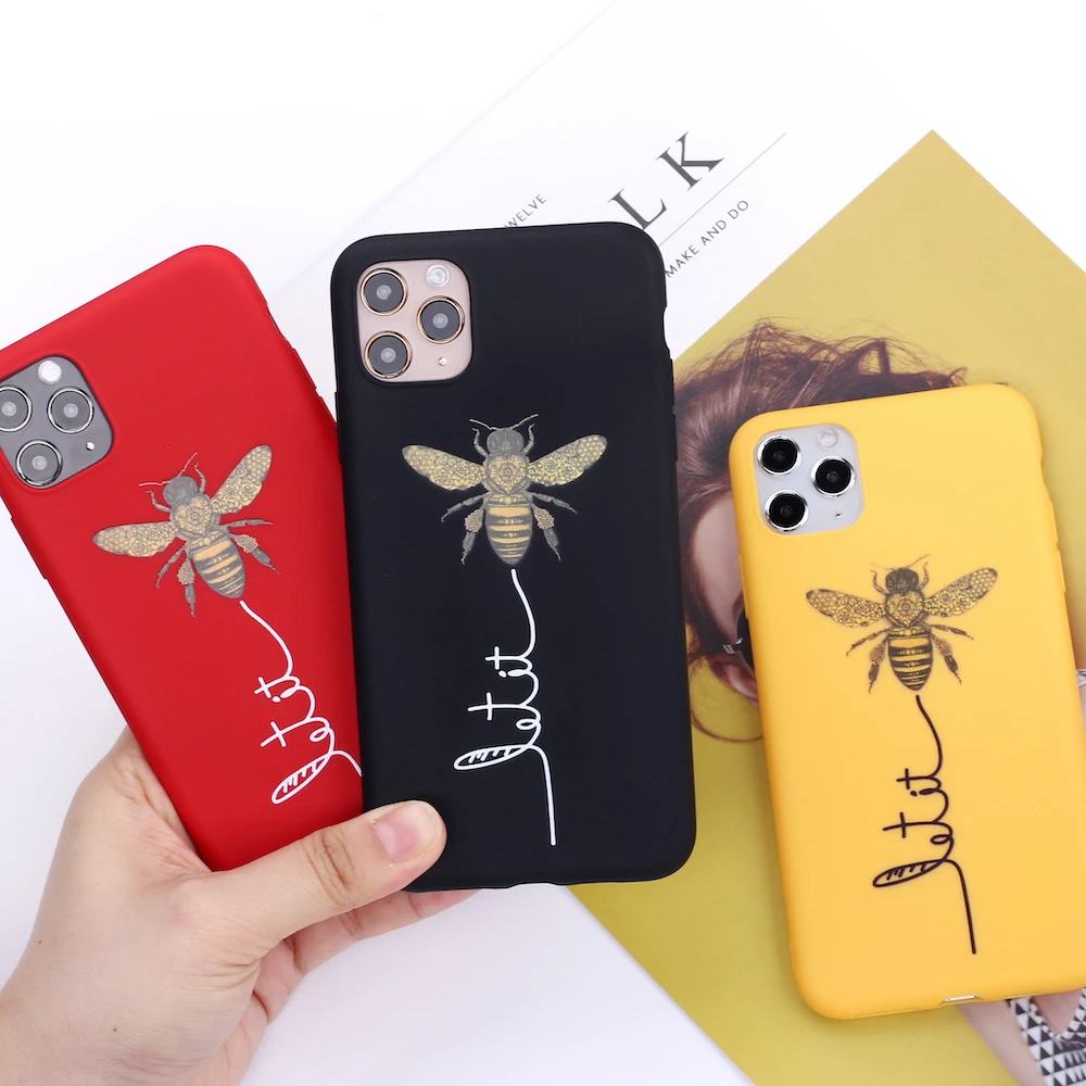 

Let It BEE Be Kind Phone Cover For iPhone 12 Mini 11 Pro Max X XS XR Max 7 8 7Plus 8Plus 6S SE Soft Silicone Candy Case