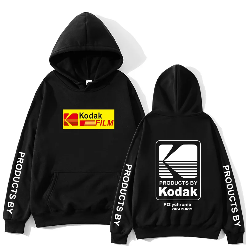 Японский хип хоп зимняя флисовая Толстовка Harajuku kodak куртки для мужчин и женщин