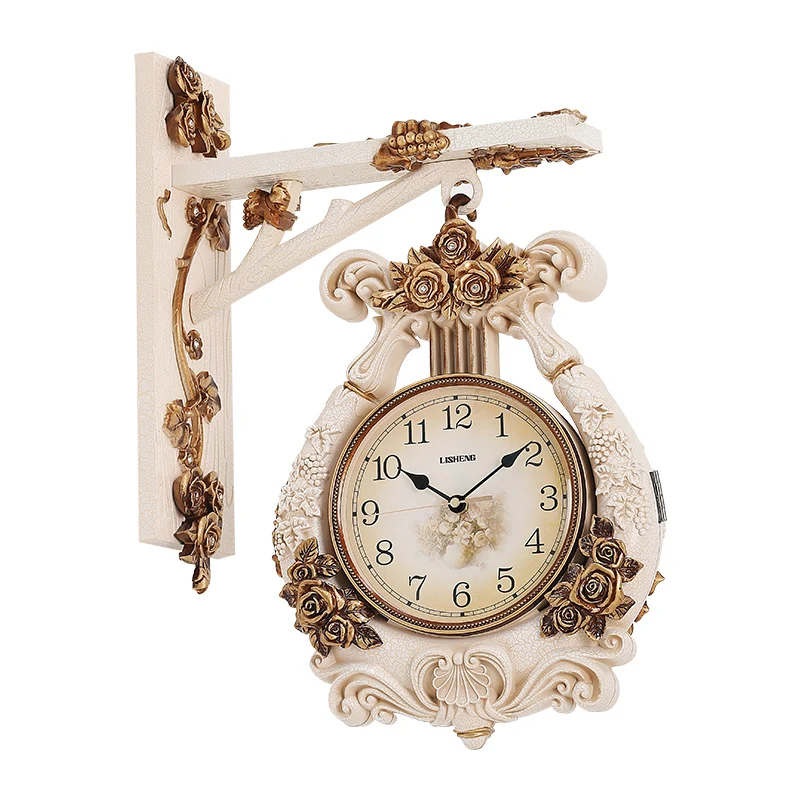 

Creative Decorative Wall Clock European Style Nodic Vintage Digital Wall Clock Living Room Orologi Da Parete Home Decor OO50WC