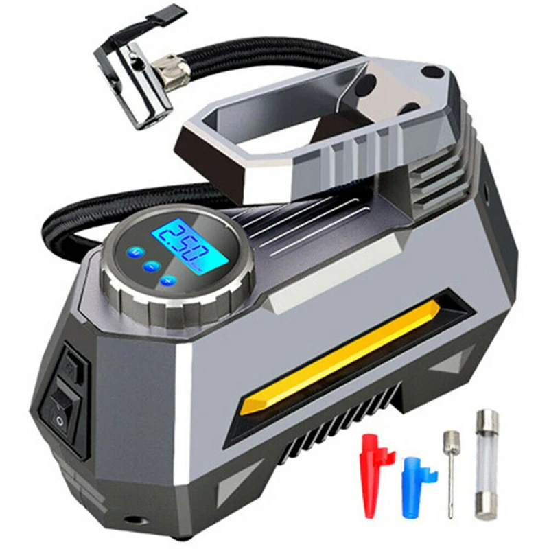 barato Display Digital De Pressão Dos Pneus Do Carro Medidor Da Bomba Ar Compressor Carro Portátil Pneu Inflator Bomba Elétrica Para Viagens Barco