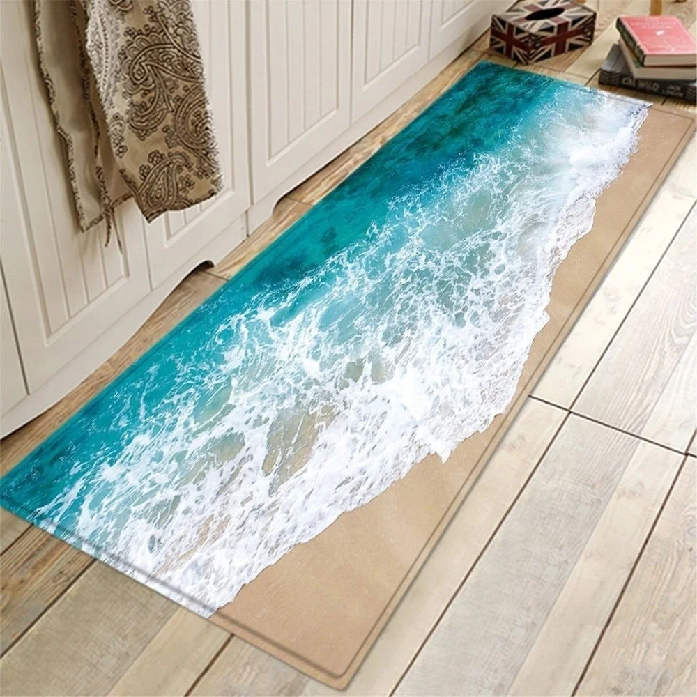 

Colourful Bathroom Kitchen Carpet Hallway Doormat Anti-Slip Carpet Absorb Water Kitchen Mat Bath Mat Wood Pattern Floor Mat