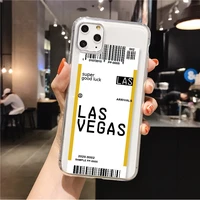 customize city name impact baggage tag travel passport clear phone case cover for iphone 13 12 11 pro max xs xr max 7 8plus