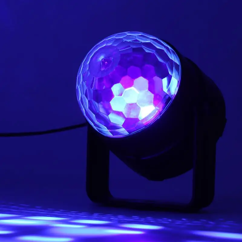 Мини RGB 3 Вт хрустальный магический шар Светодиодная сценическая лампа DJ КТВ