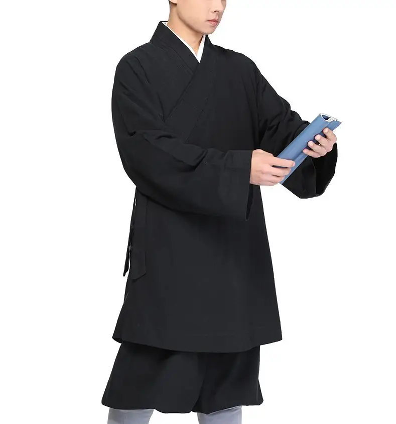 Унисекс полный хлопок буддийский шаолин одежда монахов дзен буддизм платье