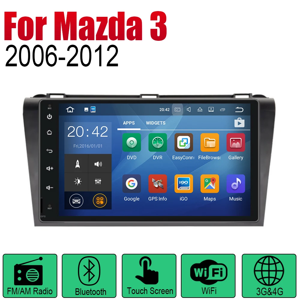 Для Mazda 3 2006 2007 2008 2009 2010 2011 2012 автомобильные аксессуары Android мультимедийный плеер GPS