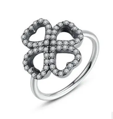 36 925 Sterling Silver Headband Ring Two Hearts and Valentine's Day Love Jewelry Ring - Main Stone Color: 36