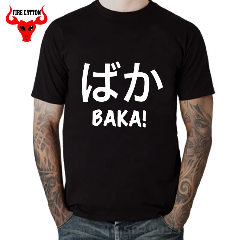 Nipon аниме Otaku Baka футболки для женщин и мужчин японский сленг футболка Забавный
