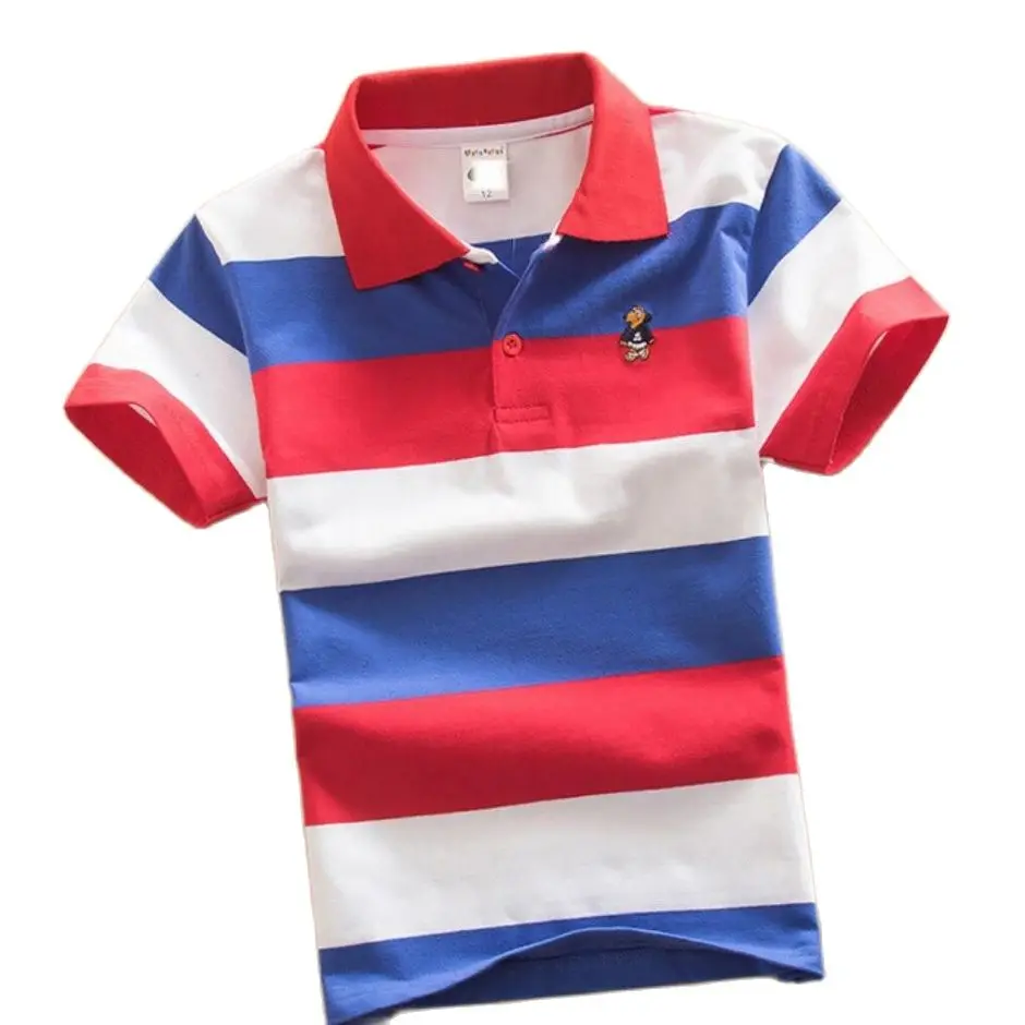 Летняя Милая футболка с короткими рукавами для маленьких мальчиков детские топы