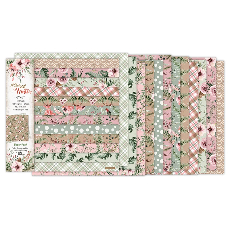 Виниловая бумага для скрапбукинга 12 листов со вкусом зимнего художественная