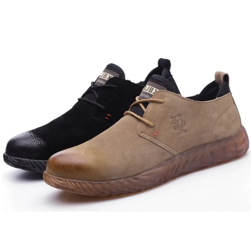 Рабочая страховая обувь мужские Стальные заглушки для ног против разбивания