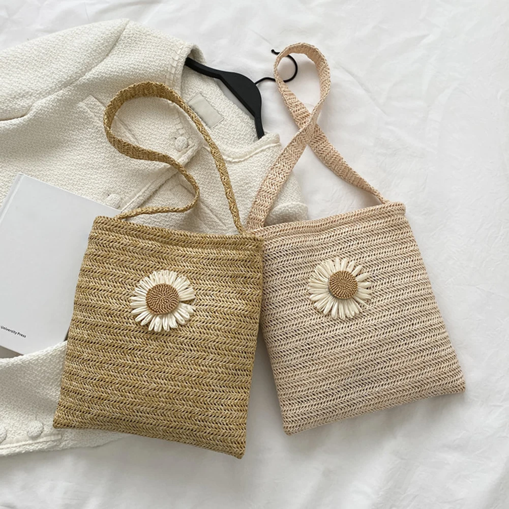 

Women Shoulder Bags Soft Straw Fashion Soft Underarm Bag Tote Ladies Solid Chic Designed Handbags for Shopping