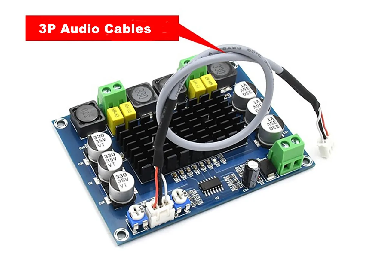 

TPA3116D2 2*120W XH-M543 Dual-channel Stereo High Power Digital Audio Power Amplifier Board