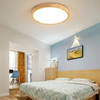 modern wood led ceiling light home decor round nordic flush mount lights nature inspired led bedroom living room aisle corridor