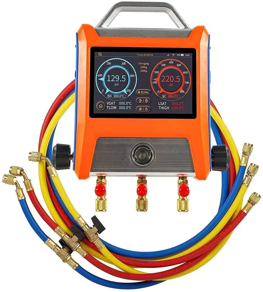 Умный двухклапанный цифровой флэш-датчик Elitech с сенсорным экраном 5 дюймов и Bluetooth