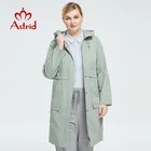 Астрид 2021 Новое поступление размера плюс пальто для женщин средней длины с капюшоном весна-осень светлый ветер AS-9020