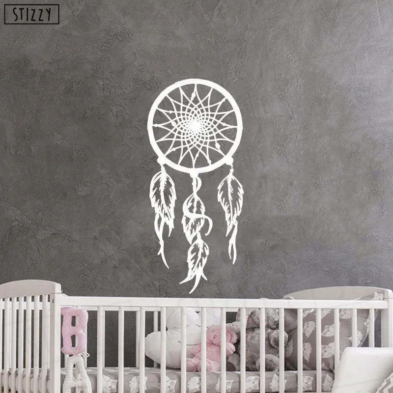 STIZZY Наклейка на стену Ловец снов из перьев наклейки украшение для детской