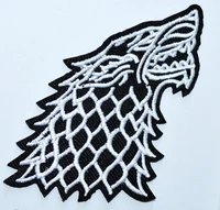 hot leopard game direwolf wolf embroidered iron on badge patch %e2%89%88 7 5 7 5 cm