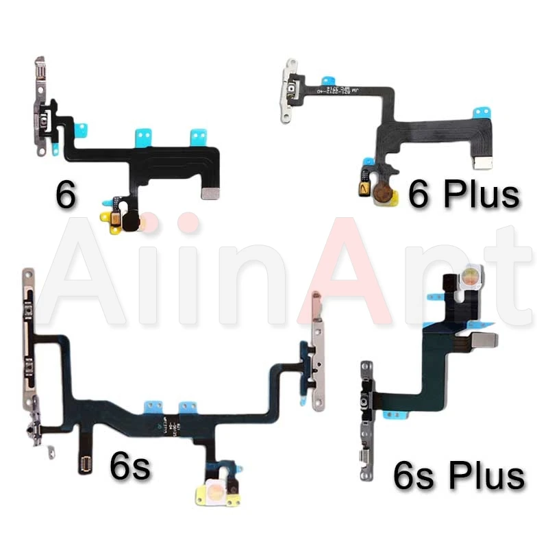 Для iPhone 6, 6s, 7, 8 Plus, 5, 5S, SE, 5C, кнопки отключения звука и громкости, выключатель, гибкий кабель, запасные части для мобильного телефона