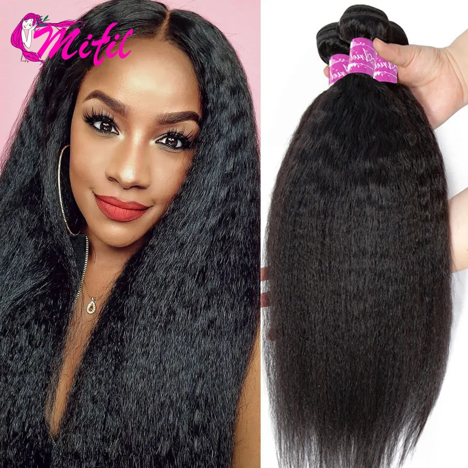 

28 30 Yaki Straight Weave Bundles 100% Remy Peruvian Kinky Straight Human Hair Bundles Black Women Double Wefts Hair Extensions