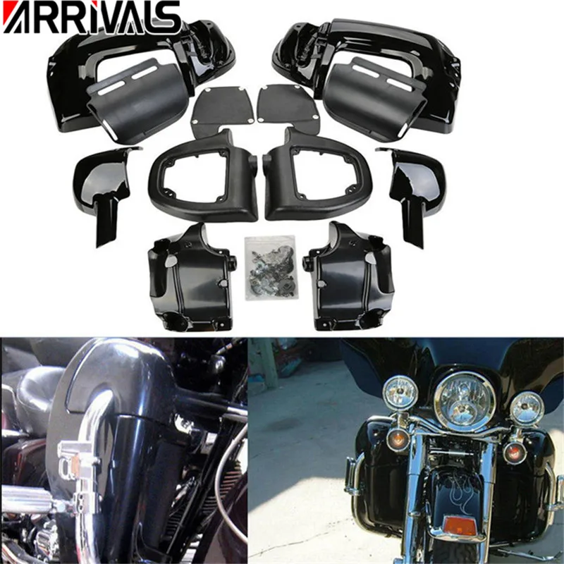 Мотоцикл Черная Нижняя вентилируемая ножка подсветки перчаточного ящика для Harley