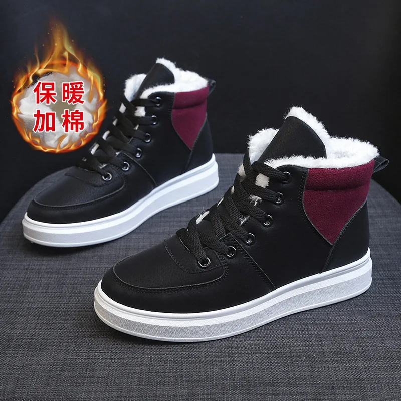 

Новая зимняя женская обувь с хлопковой подкладкой и бархатным утеплителем, повседневная обувь с хлопковой подкладкой, подходящая ко всему ...